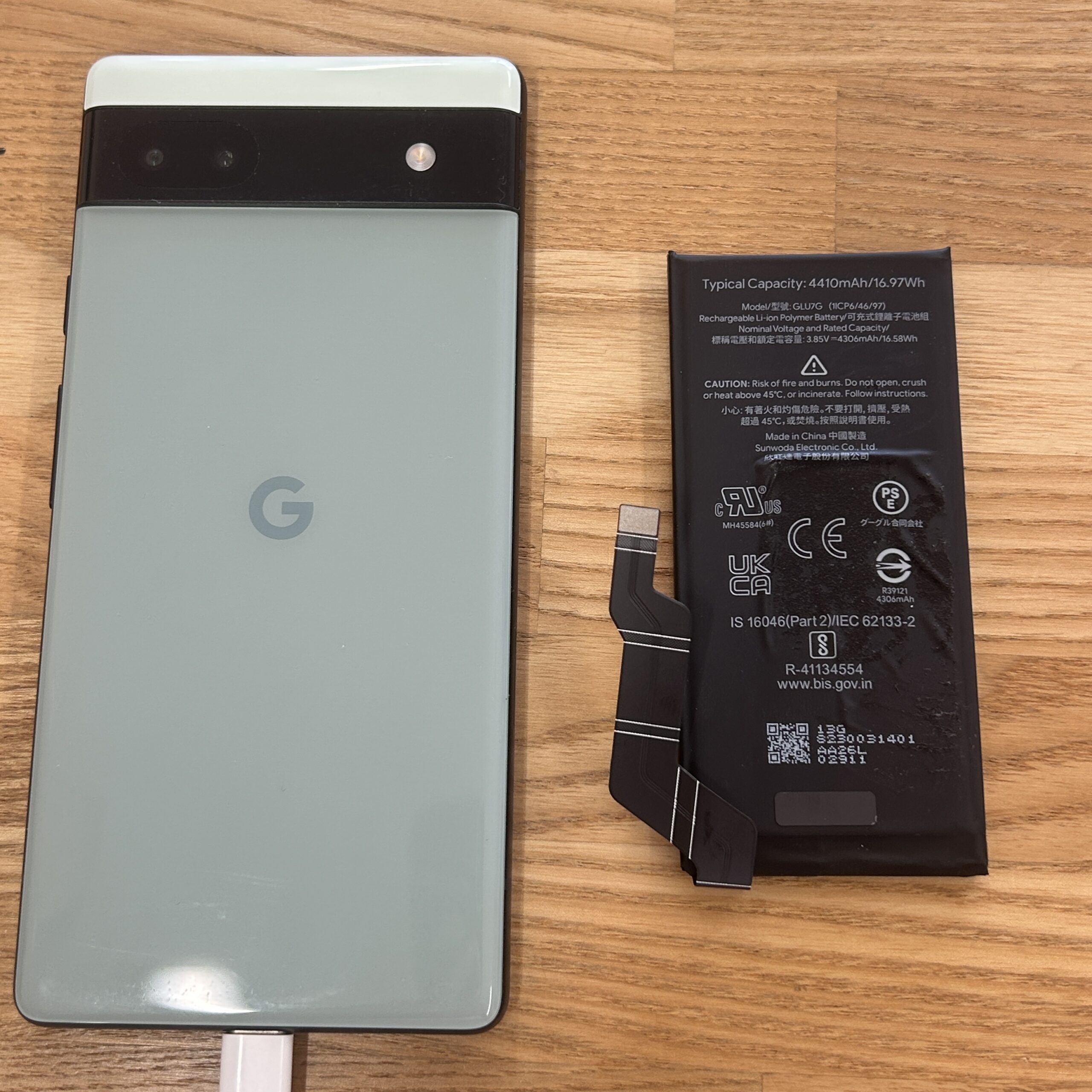 Android Pixel6A バッテリー交換