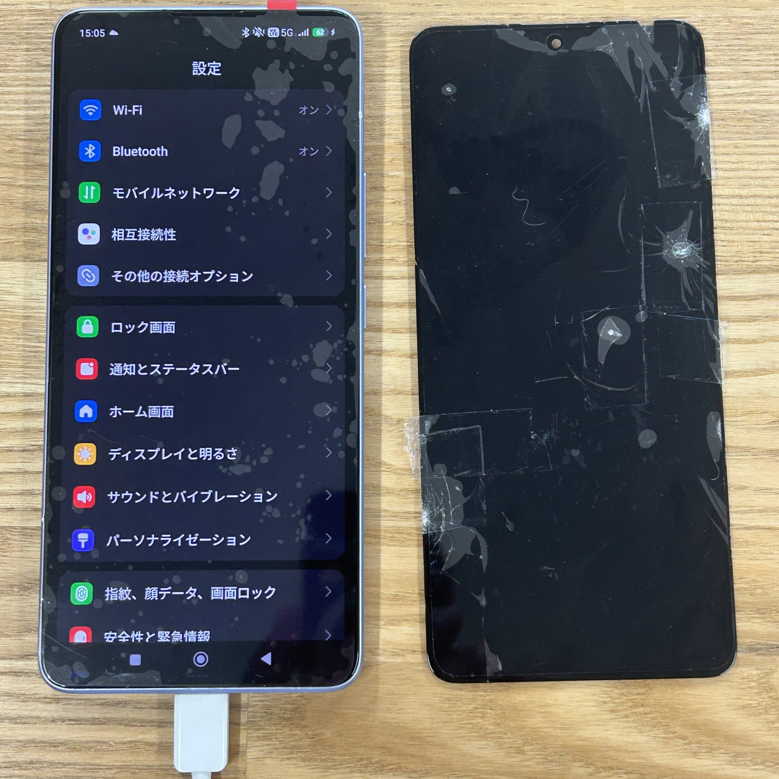 Android OPPO Redmi Note 13Pro 5G フロントパネル交換